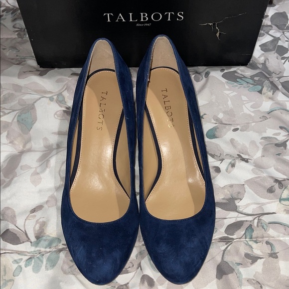 Talbots Shoes - Talbots Navy Suede Heels